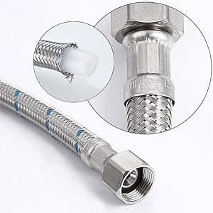 TOCALOCA 1 Handle Bathroom Faucet Brushed Nickel Sink Faucet, One Hole Bathroom Sink Faucet Modern Basin Mixer Taps, Premium Brass Vanity Faucet with Water Supply Hose