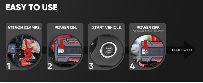 J400 Jump Starter with ConnectMax Tech, 2000A 12V Battery Jumper Starter Portable, Lithium Jump Box and Jump Pack for Up to 8.0-Liter Gas and 6.0-Liter Diesel Engines, Smart Digital Screen