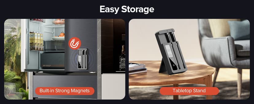 Smart Wireless Meat Thermometer with Dual Probes, Bluetooth & WiFi Combo, High Precision & Fast Response for BBQ, Grill, Smoker, Oven, Air Fryer