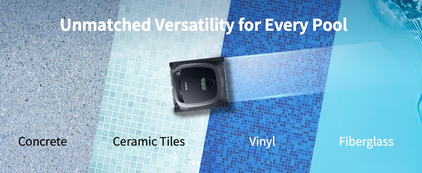 Beatbot AquaSense Cordless Robotic Pool Vacuum Cleaner - Intelligent Path Opimization, Cleans Floor, Walls, and Waterline - Suitable for Above & In-Ground Pools up to 2,260 sq.ft, Light Gray