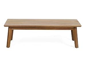 Merax 5-Piece Outdoor Acacia Wood Wicker Conversation Set with 3 Seater Sofa,Loveseat,2 Chairs and Coffetable for Backyard