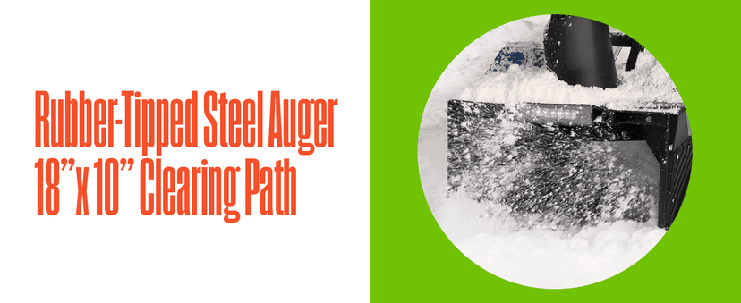 Westinghouse WSnow18 48V Cordless Snow Blower 18 Inch Kit, Steel Auger, LED Light, 1200W Brushless Motor, 25ft Throwing Distance, Plows 650lbs/min, Compatible with Snow Joe Batteries