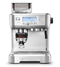 CASABREWS 3700 Essential Espresso Machine 20 Bar, Stainless Steel Cappuccino & Latte Machine with Steam Frother for Home, 43.9oz Water Tank, Silver
