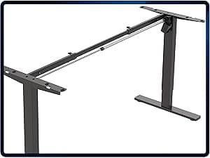 VIVO Electric 60 x 24 in Standing Desk, Memory Height Adjustment, 1B Series, One-Piece Black Top, Black Frame, DESK-KIT-1B6B