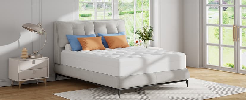 ELEMUSE Queen Size Dual Layer 3 Inch Memory Foam Mattress Topper, 2 Inch Cooling Gel Memory Foam and 1 Inch Thick Soft Pillow Top Mattress Pad Cover for Back Pain Relief, Bed Topper for Side Sleep