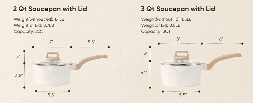 CAROTE 21Pcs Pots and Pans Set, Nonstick Cookware Sets, White Granite Induction Cookware Non Stick Cooking Set w/Frying Pans & Saucepans(PFOS, PFOA Free)