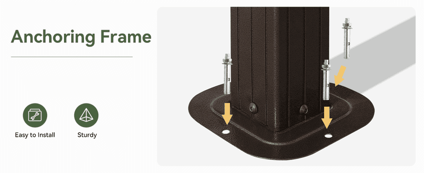 Aoxun 12'x10' Hardtop Gazebo, Aluminum Frame Permanent Pavilion with Curtains and Netting, Outdoor Polycarbonate Double Roof Canopy, Designed for Garden, Lawns, Patio, Brown