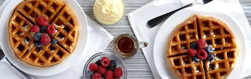 Hamilton Beach Belgian Waffle Maker with Removable PFAS-Free Durathon Nonstick Coated Plates, Easy Flip, Ceramic Grids, Black (26031)