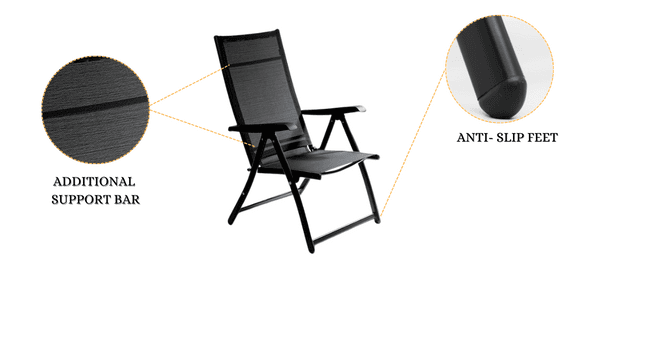 Heavy Duty Durable Adjustable Reclining Folding Chair Outdoor Indoor Garden Pool (1)