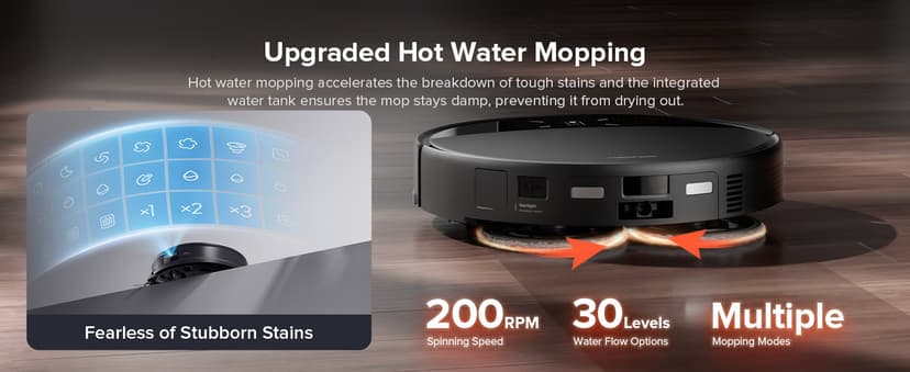 roborock Saros 10R Robot Vacuum and Mop, Powerful Suction, Zero-Tangling, 3.14’’ Ultra Slim, FlexiArm Riser Technology for Carpet & Floor, Corner & Edge Cleaning, Self-Emptying, Hot Air Drying, Black