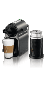 Nespresso Essenza Mini Espresso Machine by Breville with Milk Frother,20.3 fl oz, Piano Black