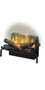 Dimplex Revillusion Electric Fireplace Log Insert - 20 Inch Faux Wooden Logs, Plug in Electric Heater; Remote Control Included - Supplemental Zone Heat | Model #RLG20