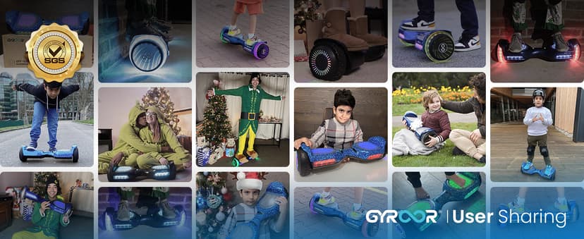 Gyroor Hoverboard New G13 All Terrain Hoverboard with LED Lights & 500W Motor, Self Balancing Off Road Hoverboards with Bluetooth for Kids ages 6-12 and Adults