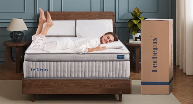 Queen Mattress, 14 Inch Queen Size Hybrid Memory Foam and Individual Pocket Spring,Motion Isolation,Medium Plush Mattress in Box,Pressure Relief, Edge Support Upgrade