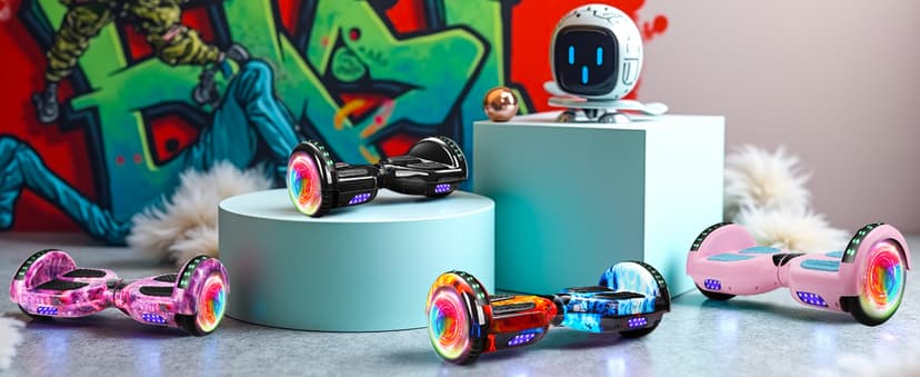 Self Balancing Scooters with Bluetooth & Corlorful LED Lights, Gifts for Kids & Adults & Girls & Boys, for All Ages