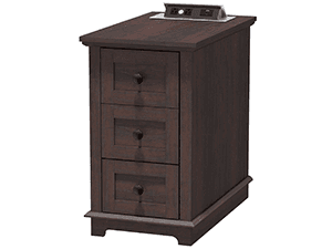 HIFYOBRO Narrow End Table with Flip Top Charging Station, Adjustable Shelf, Type-C & USB Port & Power Outlets, Side Table with Storage for Living Room/Bedroom/Home Office