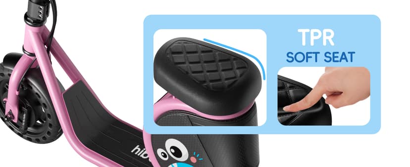 Hiboy JoyHaul Electric Scooter for Kids, Ages 4-10 – LED Neon Lights, 100W Brushless Motor, 56.16Wh Battery, Under-Seat Storage & Safety Brake