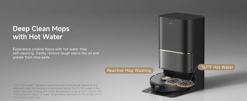 DREAME L50 Ultra Robot Vacuum and Mop Black with Auto-Empty and Mop Self-Cleaning, Precise Obstacle Avoidance, 19,500Pa Suction, HyperStream Detangling DuoBrush