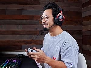 HyperX Cloud Alpha Wireless - Gaming Headset for PC, 300-hour battery life, DTS Headphone:X Spatial Audio, Memory foam, Dual Chamber Drivers, Noise-canceling mic, Durable aluminum frame,Red