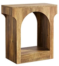 Tribesigns Rustic Wood End Table, 2 Tiered Square Side Table with Storage Shelf, Industrial Sofa Side Table for Living Room, Entrance (Rustic Brown) (1)