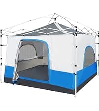 REDCAMP Canopy Camping Tent for Pop Up Canopy Tent, Inner Tent Converts Straight Leg 10'x10' or 10'x20' Canopy into Camping Tent, Fits 4-6 Person(Frame/Shelter NOT Included)
