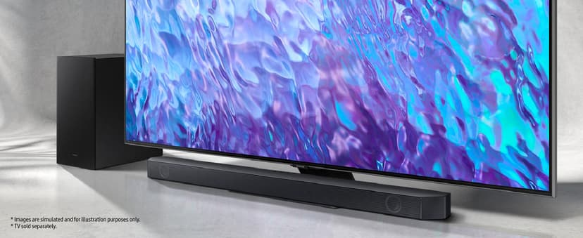 SAMSUNG HW-Q600C 3.1.2ch Soundbar w/Dolby Audio, Q-Symphony, Adaptive Sound, HDMI eARC, Game Mode Pro, Bluetooth, Acoustic Beam, Tap Sound