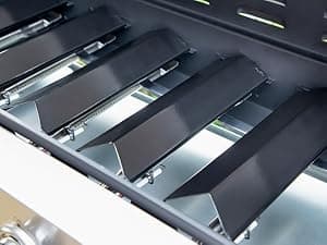 Captiva Designs 6-Burner Propane Gas BBQ Grill with Side Burner & Porcelain-Enameled Cast Iron Grate for Outdoor Kitchen & Backyard Barbecue, 65,800 BTU Output,665 SQ.IN. Cooking Area,Stainless Steel