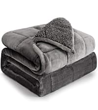 Cottonblue Weighted Blanket 15lbs, Sherpa Faux Fur Reversible Luxury Snugly Long Fur Warm Heavy Blanket 60x80 inches, Warm Plush Sherpa Weighted Blanket Queen Size for Couch Sofa Bed, Teal Green