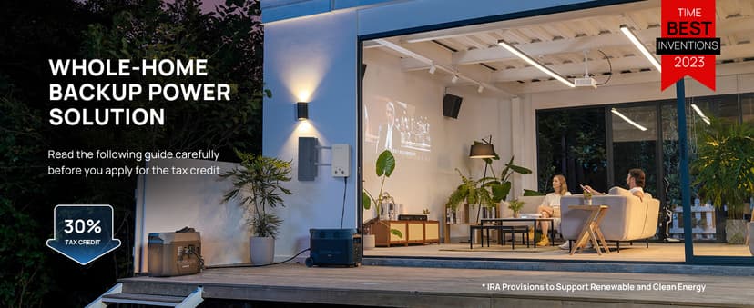 EF ECOFLOW Solar Generator 120V/3.6KWh DELTA Pro with 400W Portable Solar Panel, 23% High Efficiency, 5 AC Outlets, 3600W Portable Power Station for Home Backup Outdoors Camping RV Emergency