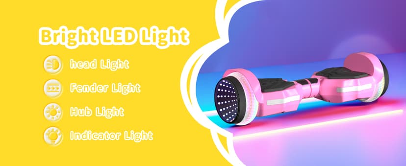 Scooter, Colorful LED Light-Up Wheels, Bluetooth Speakers and APP, Dual 250W Motors, 8.5 mph Max Speed & 8.5 Miles Max Range, Gifts for Kids Adults Girls Boys