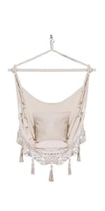 GOUTIME Hammock Chair Stand Only, Hanging Swing Egg Chair Stands Frame Holder, Heavy Duty Steel C Stand for Indoor Outdoor, Max Load 350 LBS