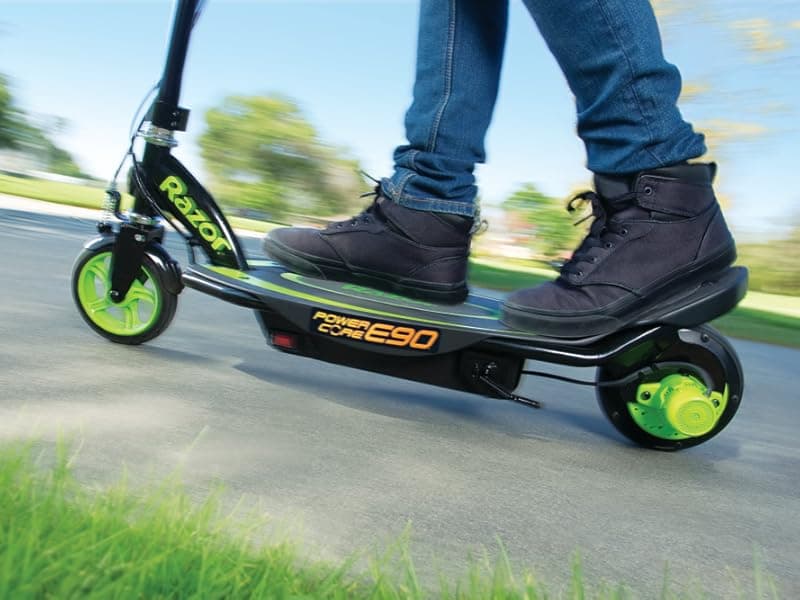 Razor Power Core E90 Electric Scooter with hub Motor, Push-Button Throttle, for Kids 8+