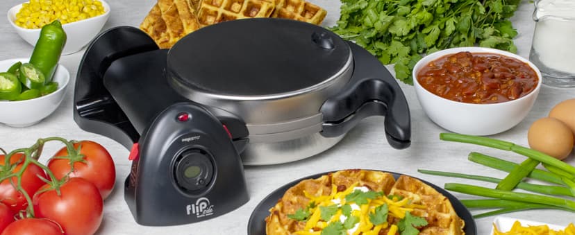 Presto Ceramic Flipside Belgian Waffle Maker, 7 inches (Pack of 1), BlackGray