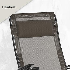 Lafuma Futura LFM3118 8548 Zero Gravity Outdoor Steel Framed Lawn Patio Recliner Folding Lounge Chair with Batyline Canvas, Seigle Grey