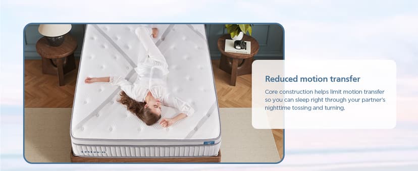 Queen Mattress, 14 Inch Queen Size Hybrid Memory Foam and Individual Pocket Spring,Motion Isolation,Medium Plush Mattress in Box,Pressure Relief, Edge Support Upgrade