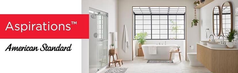 American Standard 252AA898.020 Cadet Aspirations Two-Piece Toilet with Slow-Close Seat, Elongated Front, Chair Height, Right Hand Flush, White, 1.28 gpf