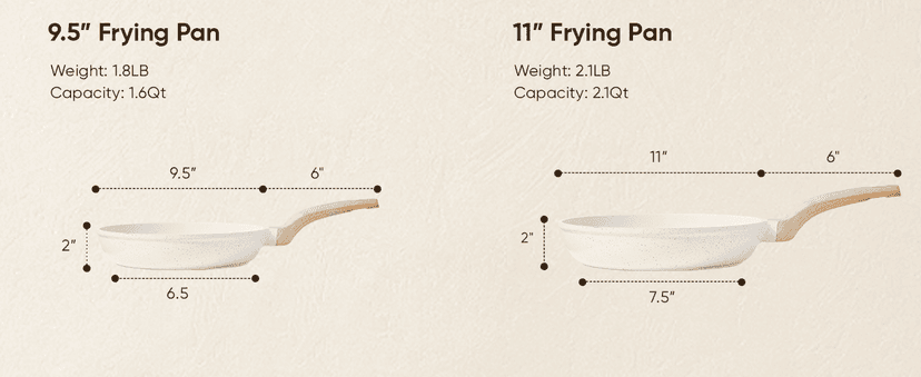 CAROTE 21Pcs Pots and Pans Set, Nonstick Cookware Sets, White Granite Induction Cookware Non Stick Cooking Set w/Frying Pans & Saucepans(PFOS, PFOA Free)