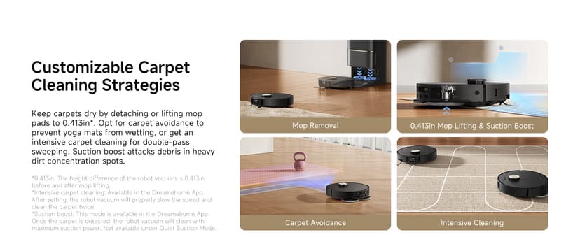 DREAME L50 Ultra Robot Vacuum and Mop Black with Auto-Empty and Mop Self-Cleaning, Precise Obstacle Avoidance, 19,500Pa Suction, HyperStream Detangling DuoBrush