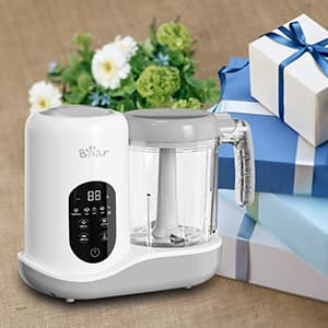 BEAR 2024 Baby Food Maker | One Step Baby Food Processor Steamer Puree Blender | Auto Cooking & Grinding | Baby Food Puree Maker with Self Cleans | Touch Screen Control, White