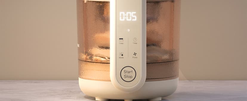 Auto Baby Food Maker, Glass Baby Food Mills, Baby Blender & Steamer and Puree Maker with Auto Cooking, Easy Cleaning, Dishwasher Safe, Cook at Home, Touch Screen Control