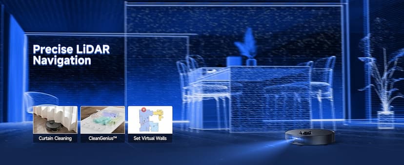 DREAME X40 Ultra Robotic Vacuum with Removable & Liftable Mop, 12,000Pa Suction, Side Brush Extensive Cleaning, 158°F Mop & Washboard Self Cleaning, Auto-Empty, Auto Refill, liftable Brushes