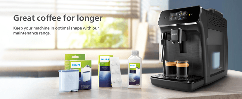 PHILIPS 2200 Series Fully Automatic Espresso Machine, Classic Milk Frother, 2 Coffee Varieties, Intuitive Touch Display, 100% Ceramic Grinder, AquaClean Filter, Aroma Seal, Black (EP2220/14)