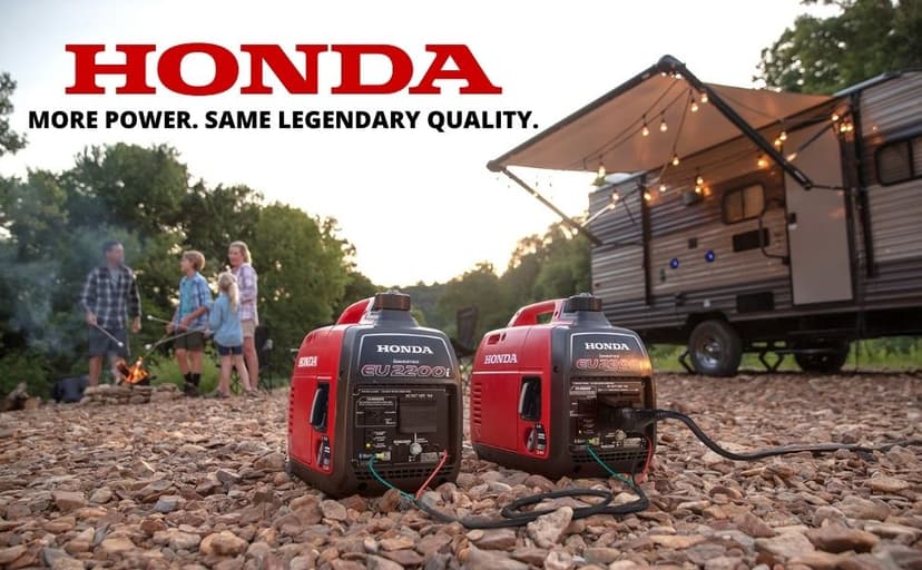 Honda EU2200ITAN 2200-Watt 120-Volt Super Quiet Portable Inverter Generator with CO-Minder - 49-State