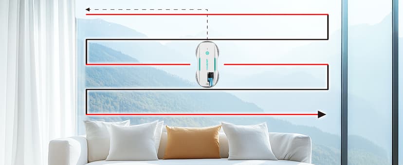 HAUSHOF Robot Window Cleaner with 3800Pa Suction, Auto Water Spray, AI Path Planning & Edge Detection, Remote Control for High-Rise Window, Glass Door