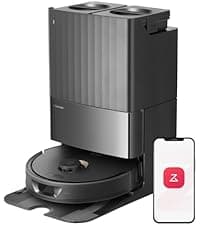 roborock QV 35S Robot Vacuum and Mop, All-in-one Vacuum Cleaner, 10,000Pa Powerful Suction, Self Emptying & Refilling, Self Mop Washing & Air Drying, Anti-Tangle Brushes for Home, Pet Hairs, Black