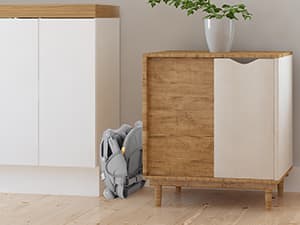 YOLEO Baby High Chair Booster Seat for Dining Table, Adjustable Height Travel Foldable High Chairs with Tray