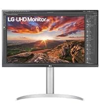 LG 27UL500-W 27-inch 4K UHD (3840 x 2160) UltraFine Computer Monitor, IPS, AMD FreeSync, HDR10, HDMI, DisplayPort, Black Stabilizer, White