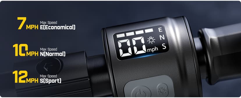 FanttikRide T9 Apex Electric Scooter for Kids 4.3-5.6 ft, 200 W Motor, LED Colorful Lights with Bluetooth Music Speaker, 7/10/12 MPH Digital Display, Adjustable Height, Foldable, Up to 40 mins