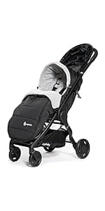 Ergobaby Metro+ Compact Baby Stroller, Lightweight Umbrella Stroller Folds Down for Overhead Airplane Storage (Carries up to 50 lbs), Car Seat Compatible, Slate Grey
