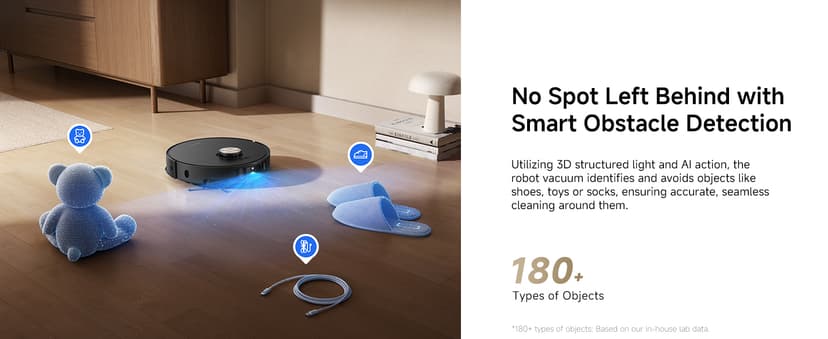 DREAME L50 Ultra Robot Vacuum and Mop Black with Auto-Empty and Mop Self-Cleaning, Precise Obstacle Avoidance, 19,500Pa Suction, HyperStream Detangling DuoBrush